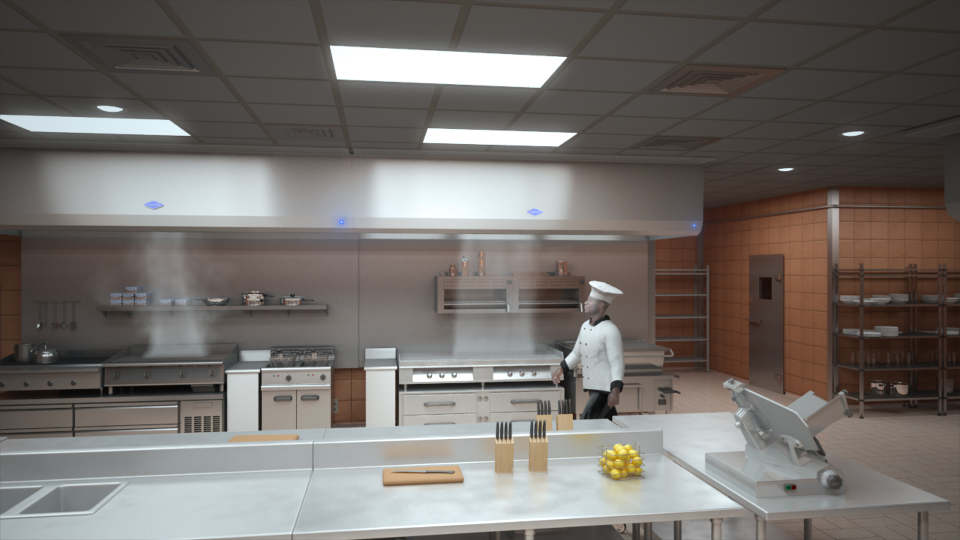 Gaylord EL Series Hoods 3D Product Visualization Deep Sky
