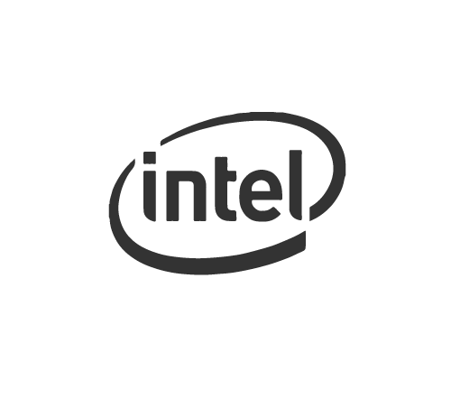 intel logo black background